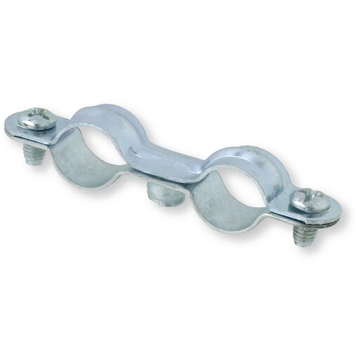 Collier plomberie double pour tuyaux Ø 14 mm